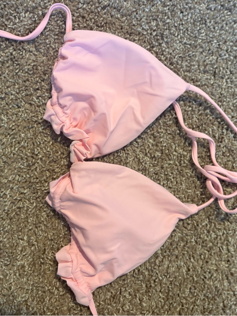 Vici Light Pink Triangle Bikini Top